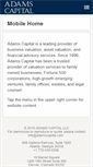 Mobile Screenshot of adamscapital.com